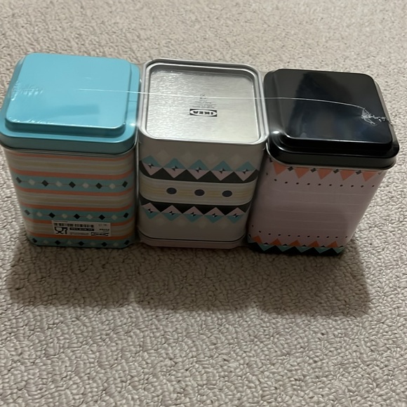 NWT - IKEA set of 3 printed tins - Picture 2 of 7